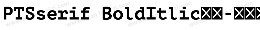 PTSserif BoldItlic字体字体转换